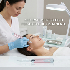 قلم الحقن القابل لإعادة الاستخدام الوردي